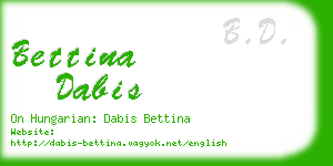 bettina dabis business card